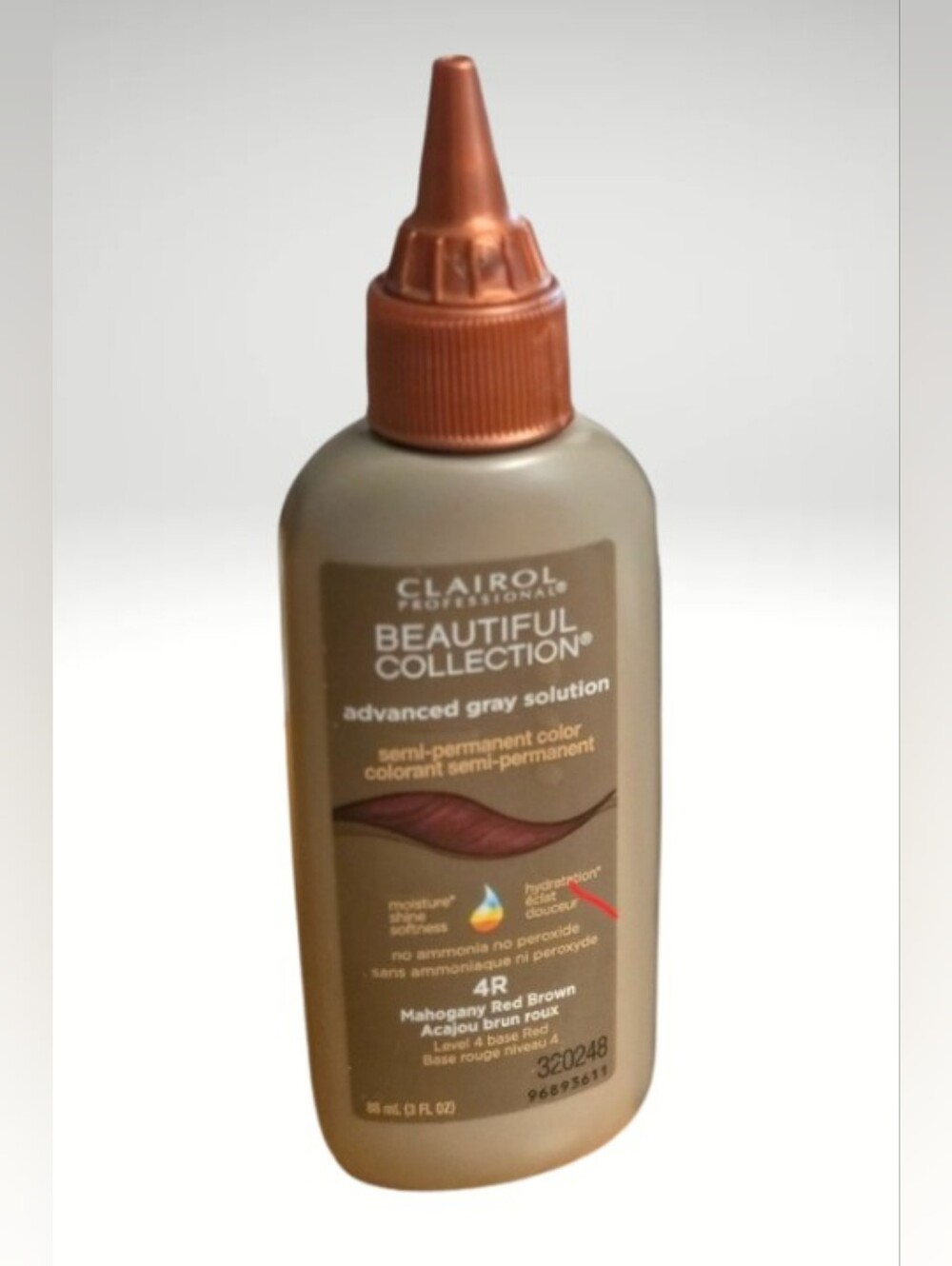 NWT Clairol Beautiful Collection Advanced Gray Solution 4R Mahogany Red Brown